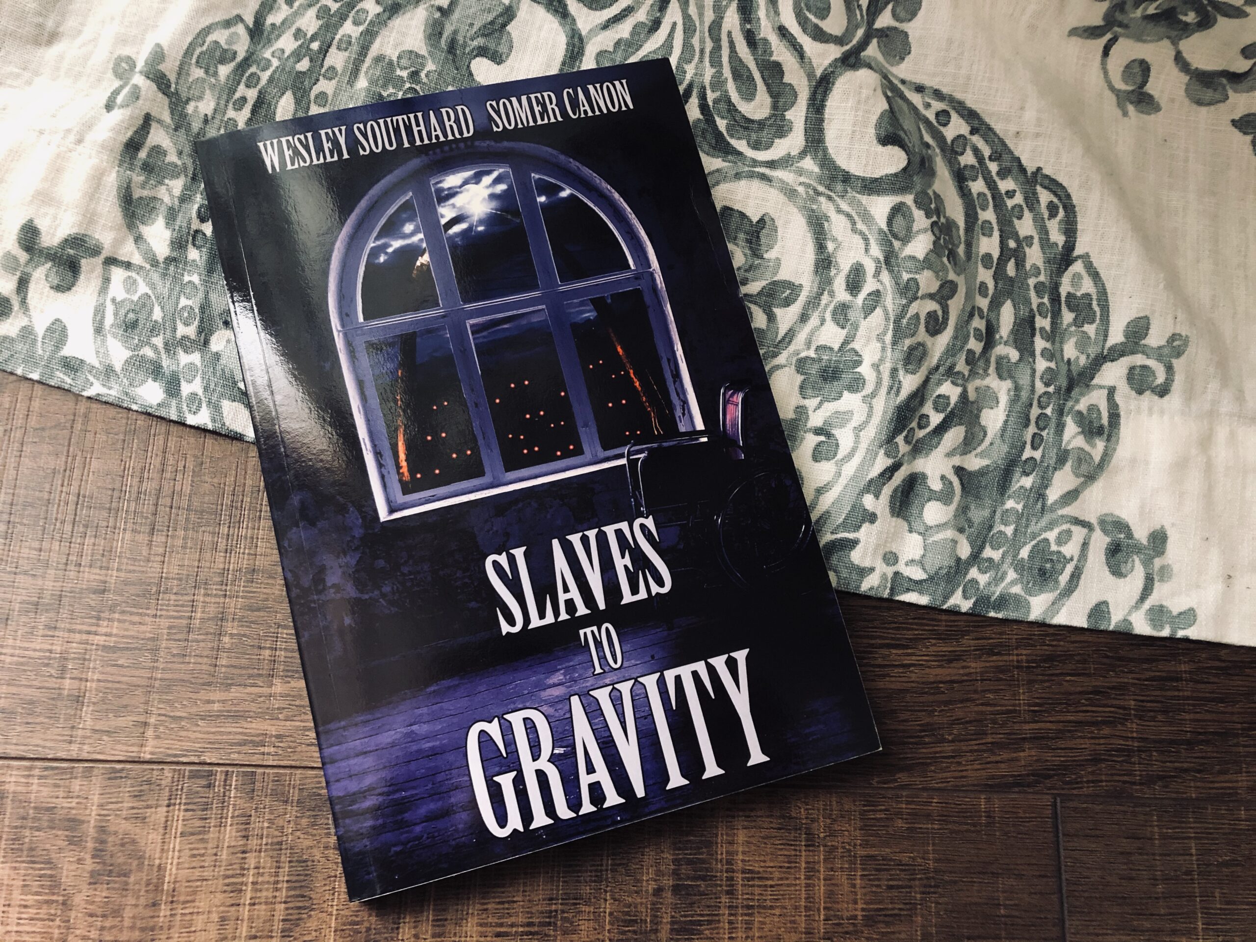 Slaves to Gravity book photo by Erica Robyn Reads