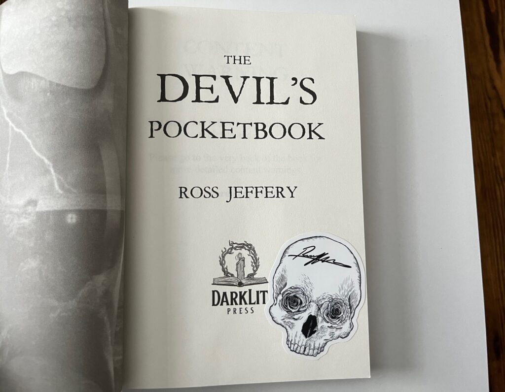Signed Stick in The Devil's Pocketbook by Ross Jeffrey