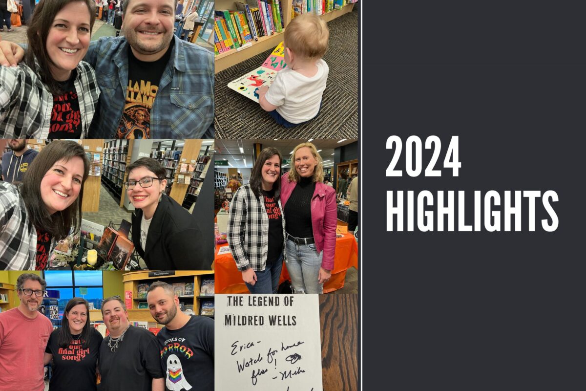 Erica Robyn Reads 2024 Highlights - meeting authors, bringing son to bookstore and more